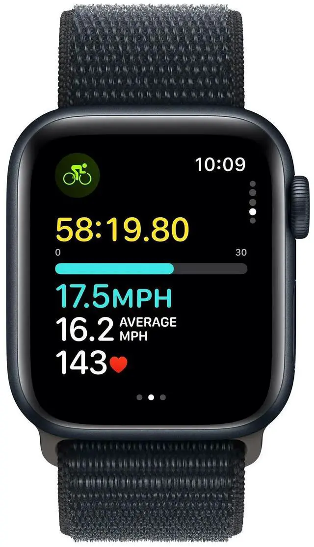 Alt view image 6 of 7 - Apple Watch SE 2nd Gen 40mm Smartwatch with GPS, Midnight