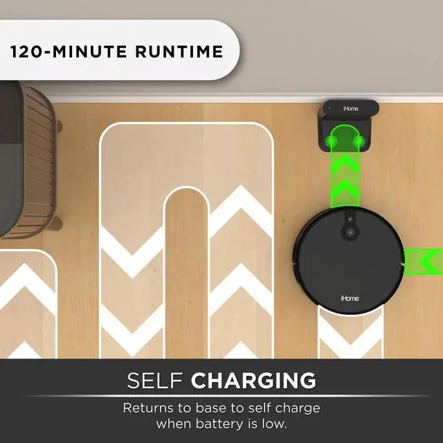 Alt view image 3 of 5 - iHome AutoVac Eclipse Robot Vacuum - iHRV10Y-BLK