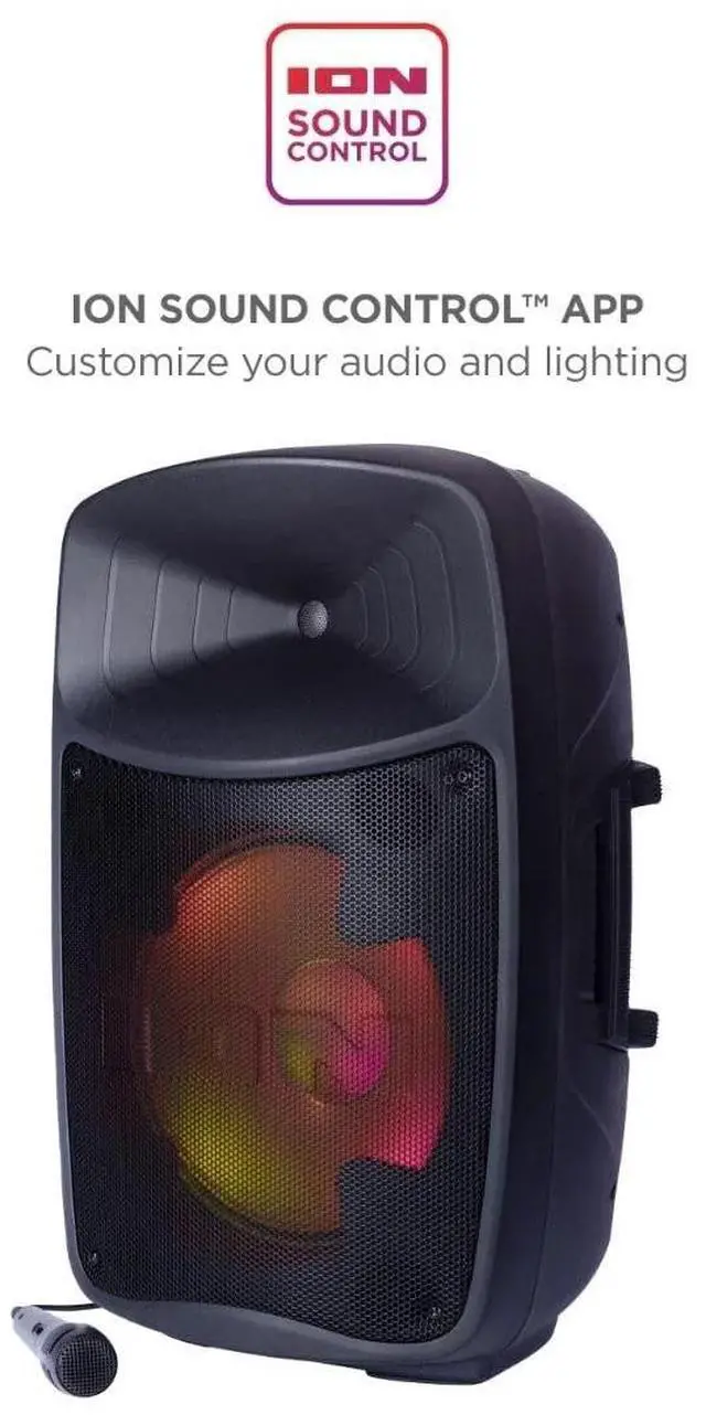Alt view image 3 of 7 - ION Pro Glow Ultra High-power Speaker System With Premium Wide Sound and Lights