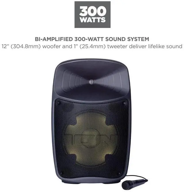 Alt view image 4 of 7 - ION Pro Glow Ultra High-power Speaker System With Premium Wide Sound and Lights