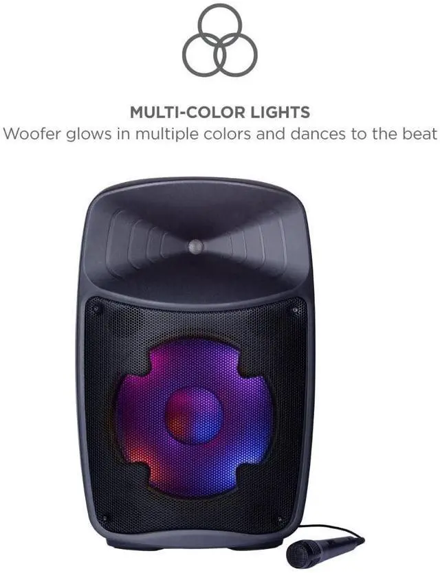 Alt view image 6 of 7 - ION Pro Glow Ultra High-power Speaker System With Premium Wide Sound and Lights