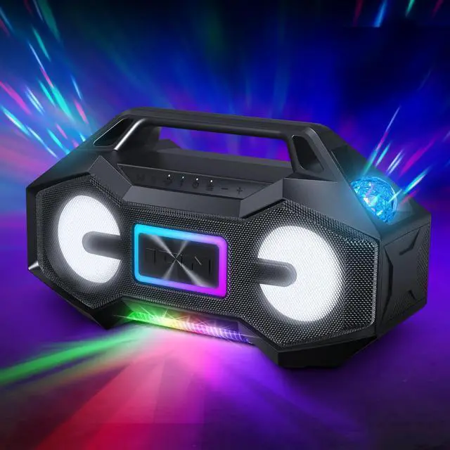Alt view image 2 of 7 - ION Party Rocker Go High-Power Portable Boombox with Party Starter Lights