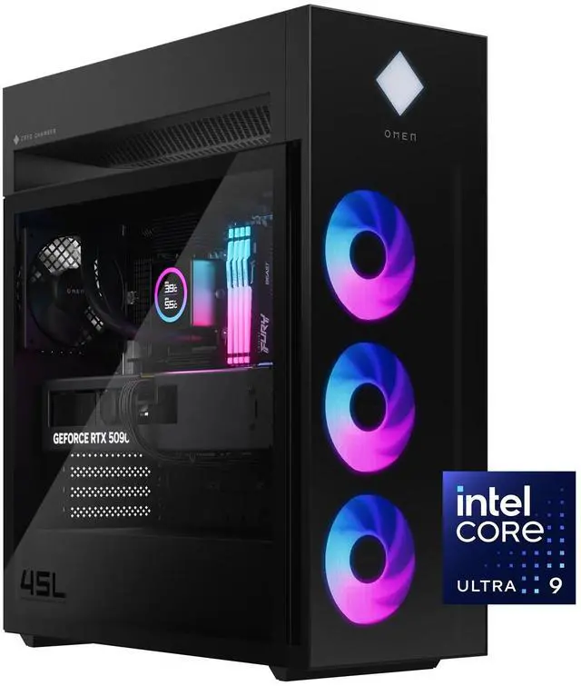 Alt view image 7 of 7 - HP OMEN 45L GT22 Gaming PC, Ultra 9 285K, 64GB, 2TB, RTX 5070Ti, Windows 11