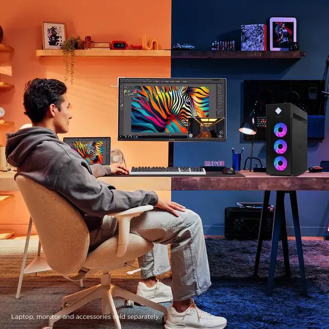 Alt view image 6 of 7 - HP OMEN 45L GT22 Gaming PC, Ultra 9 285K, 64GB, 2TB, RTX 5070Ti, Windows 11