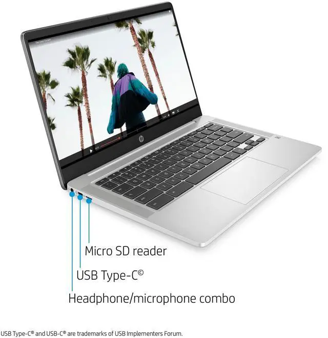 Main image of HP Chromebook 14" Intel Pentium N5000 4GB 64GB Chrome