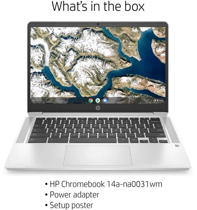 Alt view image 2 of 8 - HP Chromebook 14" Intel Pentium N5000 4GB 64GB Chrome