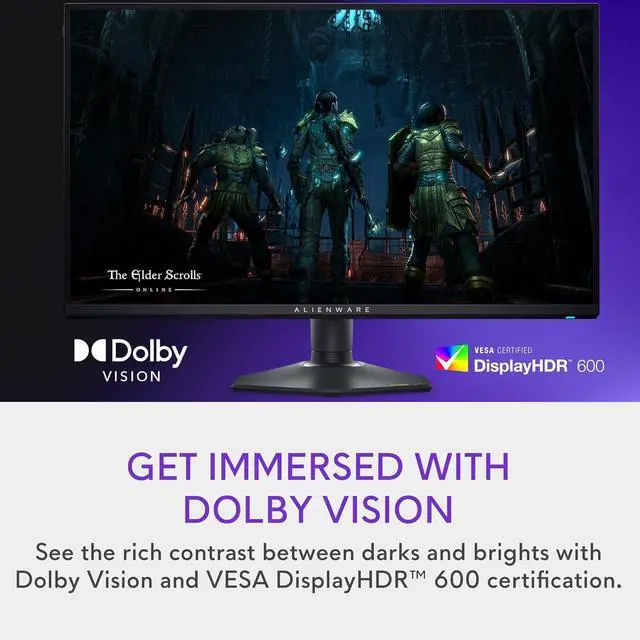 Alt view image 3 of 5 - Dell Alienware AW2725QF 27" Dual-Resolution Gaming Monitor 4K-FHD 180Hz-360Hz