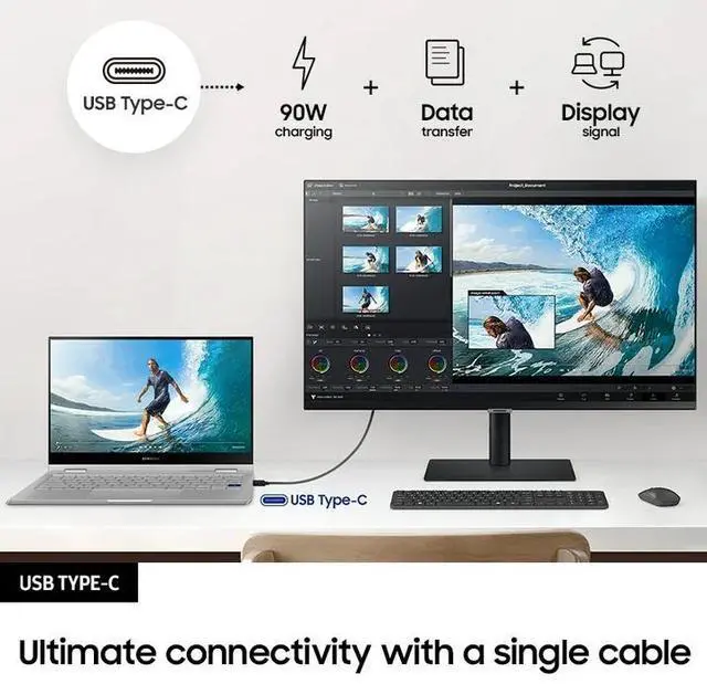 Alt view image 7 of 7 - Samsung ViewFinity S80UA 27" 4K UHD High Resolution Monitor, Black