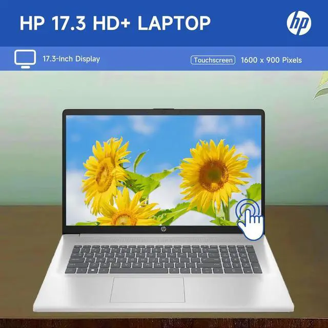 Alt view image 7 of 7 - HP 17-cp2035cl 17.3" HD+ Touch Laptop AMD Ryzen 3 7320U 8GB 512GB Win11H