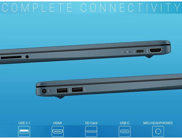 Alt view image 3 of 6 - HP 15.6" FHD Laptop: AMD Ryzen 5 5500U 8GB RAM, 256GB SSD, Windows 11 Home