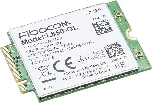 Alt view image 3 of 3 - Genuine Lenovo ThinkPad Fibocom L850-GL CAT9 M.2 WWAN LTE Module