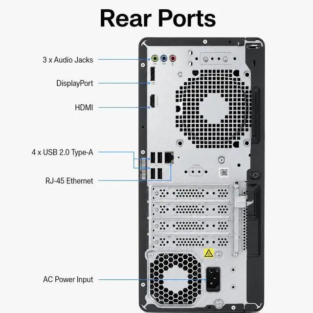 Alt view image 8 of 10 - HP - OmniDesk Desktop - Intel Core Ultra 7 265F 2025 - 32GB Memory - NVIDIA GeForce RTX 5060 - 1TB SSD - Dark Wood