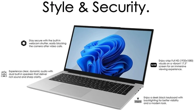 Alt view image 4 of 5 - Gateway GWNR5L1746-SL 17.3 FHD Laptop AMD Ryzen 5 5500U 2.1GHz 8GB 256GB Win11H