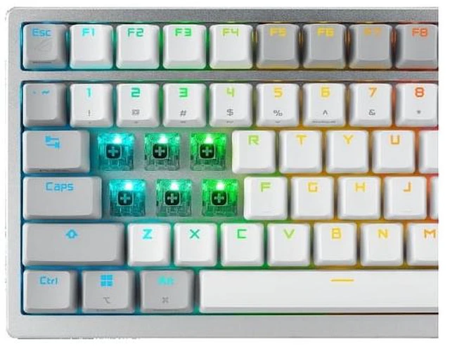 Alt view image 5 of 5 - ASUS ROG Azoth 75% Wireless DIY Custom Gaming Keyboard, ROG NX Snow, White