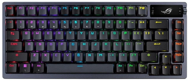 Main image of ASUS ROG Azoth 75% Wireless DIY Custom Gaming Keyboard, ROG NX Snow, Black