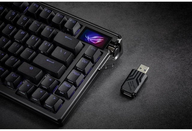Alt view image 3 of 5 - ASUS ROG Azoth Extreme 75 Custom Gaming Keyboard, ROG NX Storm, Black