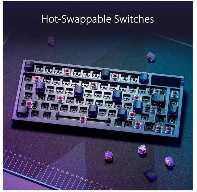 Alt view image 4 of 5 - ASUS ROG Azoth 75% Wireless DIY Custom Gaming Keyboard, ROG NX Snow, Black