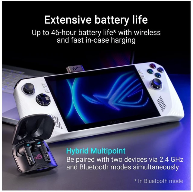 Alt view image 4 of 5 - ASUS ROG Cetra True Wireless SpeedNova Gaming Earbuds Dual-Mode, Black