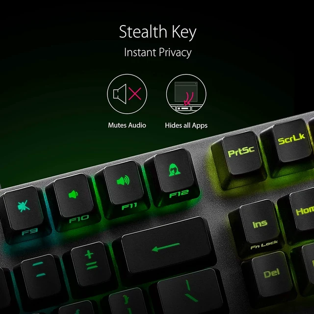 Alt view image 3 of 6 - ASUS ROG Strix Scope RX Mechanical Gaming Keyboard - RX Red Switches - IP57
