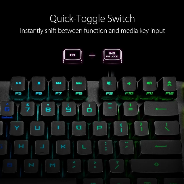 Alt view image 5 of 6 - ASUS ROG Strix Scope RX Mechanical Gaming Keyboard - RX Red Switches - IP57