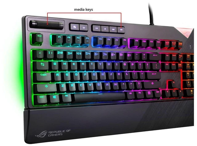 Alt view image 2 of 5 - ASUS ROG Strix Flare Mechanical Gaming Keyboard - Cherry MX Silver Switches
