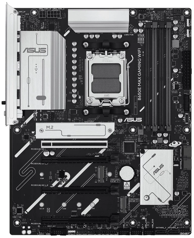 Alt view image 2 of 5 - ASUS B650E MAX GAMING WIFI AM5 Motherboard PCIe 5.0 DDR5