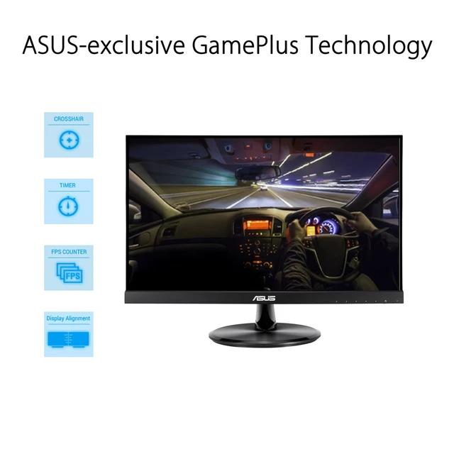 Alt view image 6 of 7 - Asus VP229Q 90LM06B7-B023B0 22 Inches FHD Monitor - Black - IPS - Widescreen - FreeSync - Eye Care - 1920 x 1080 - 100:1 - 5 Milliseconds - 75 Hertz - 250 Nits - LCD