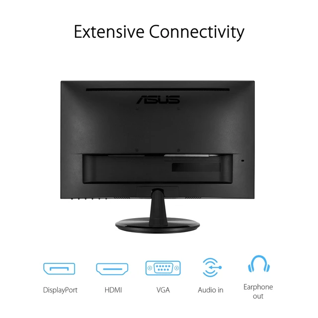 Alt view image 7 of 7 - Asus VP229Q 90LM06B7-B023B0 22 Inches FHD Monitor - Black - IPS - Widescreen - FreeSync - Eye Care - 1920 x 1080 - 100:1 - 5 Milliseconds - 75 Hertz - 250 Nits - LCD