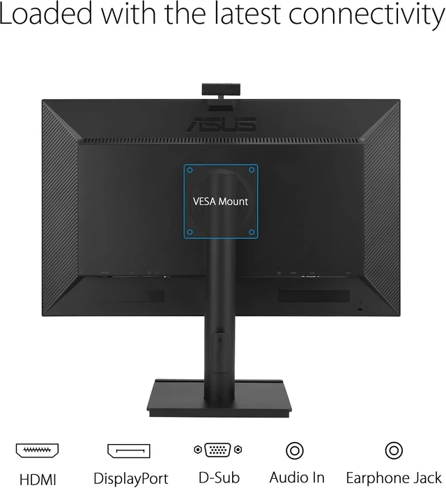 Alt view image 5 of 5 - ASUS BE249QFK 24" FHD IPS Monitor - 100Hz- 5ms- Built-in Webcam & Speakers