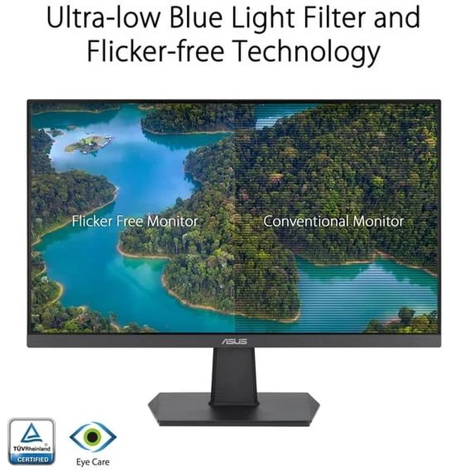 Alt view image 4 of 5 - ASUS 24" 100Hz IPS Gaming Monitor (VZ24EHF) - 1ms Full HD - Ultra-Slim