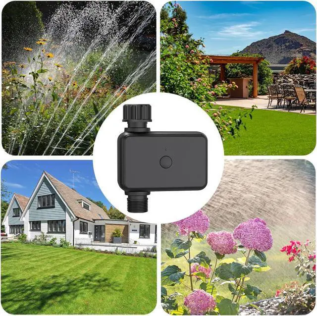 Alt view image 4 of 7 - Smart BT Watering Timer Hose Sprinkler Timer with Rain Delay APP Remote Control Programmed Automatic Garden Irrigation Controller for Lawn Farmland Courtyard Greenhouse