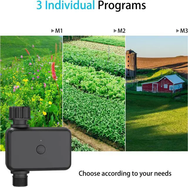 Alt view image 6 of 7 - Smart BT Watering Timer Hose Sprinkler Timer with Rain Delay APP Remote Control Programmed Automatic Garden Irrigation Controller for Lawn Farmland Courtyard Greenhouse