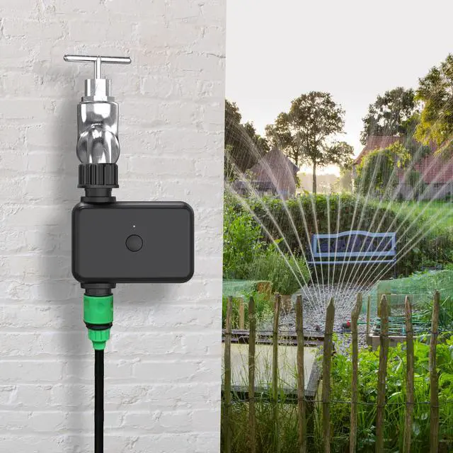Alt view image 7 of 7 - Smart BT Watering Timer Hose Sprinkler Timer with Rain Delay APP Remote Control Programmed Automatic Garden Irrigation Controller for Lawn Farmland Courtyard Greenhouse