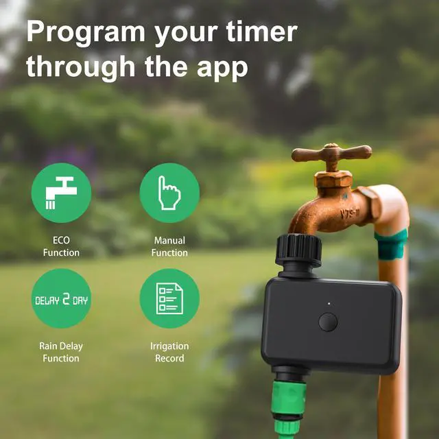 Alt view image 5 of 7 - SOP10 Bluetooth Water Timer Sprinkler Timer with Rain Delay for Garden Lawn APP