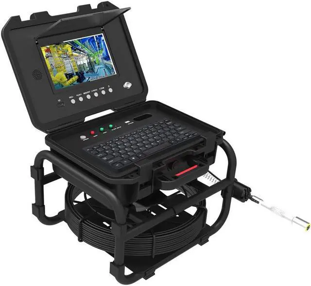 Alt view image 3 of 7 - IPS HD DVR Sewer Pipe Inspection Camera 9 Inch Pipe Industrial Camera Self-Leveling 512HZ Locator Pipe Inspection Camera Endoscope 50M Pipe Inspection Camera