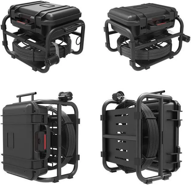 Alt view image 7 of 7 - IPS HD DVR Sewer Pipe Inspection Camera 9 Inch Pipe Industrial Camera Self-Leveling 512HZ Locator Pipe Inspection Camera Endoscope 20M Pipe Inspection Camera 5MM fiberglass wire