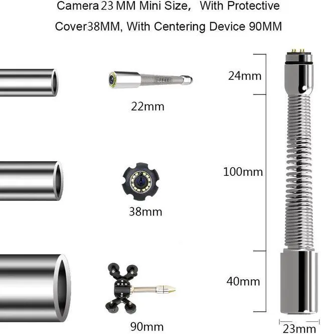 Alt view image 6 of 7 - IPS HD DVR Sewer Pipe Inspection Camera 9 Inch Pipe Industrial Camera Self-Leveling 512HZ Locator Pipe Inspection Camera Endoscope 70M Pipe Inspection Camera 5MM fiberglass wire