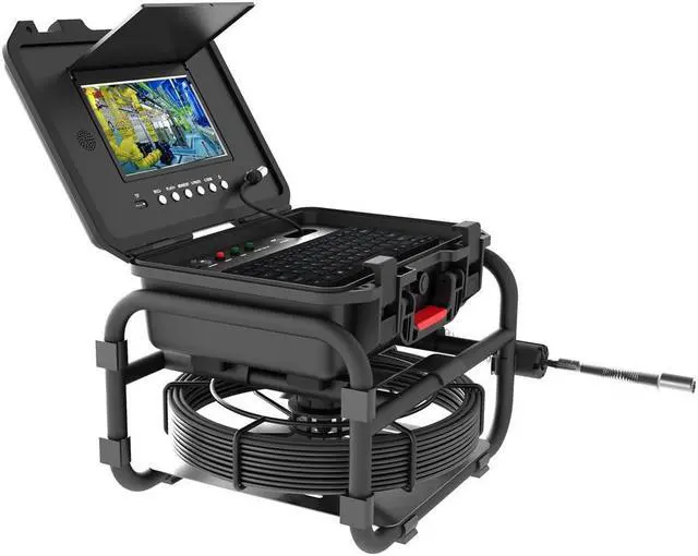 Alt view image 5 of 7 - IPS HD DVR Sewer Pipe Inspection Camera 9 Inch Pipe Industrial Camera Self-Leveling 512HZ Locator Pipe Inspection Camera Endoscope 40M Pipe Inspection Camera 7MM fiberglass wire