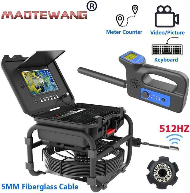 Main image of IPS HD DVR Sewer Pipe Inspection Camera 9 Inch Pipe Industrial Camera Self-Leveling 512HZ Locator Pipe Inspection Camera Endoscope 20M Pipe Inspection Camera 5MM fiberglass wire