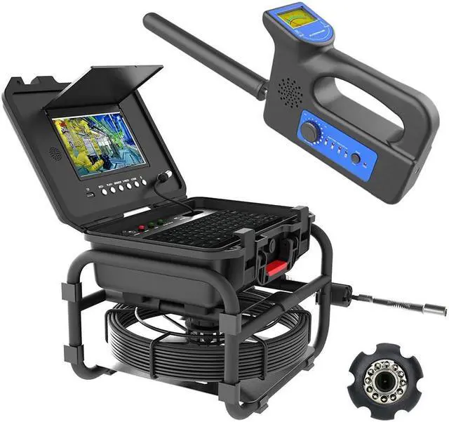 Alt view image 5 of 7 - IPS HD DVR Sewer Pipe Inspection Camera 9 Inch Pipe Industrial Camera Self-Leveling 512HZ Locator Pipe Inspection Camera Endoscope 40M Pipe Inspection Camera 7MM fiberglass wire