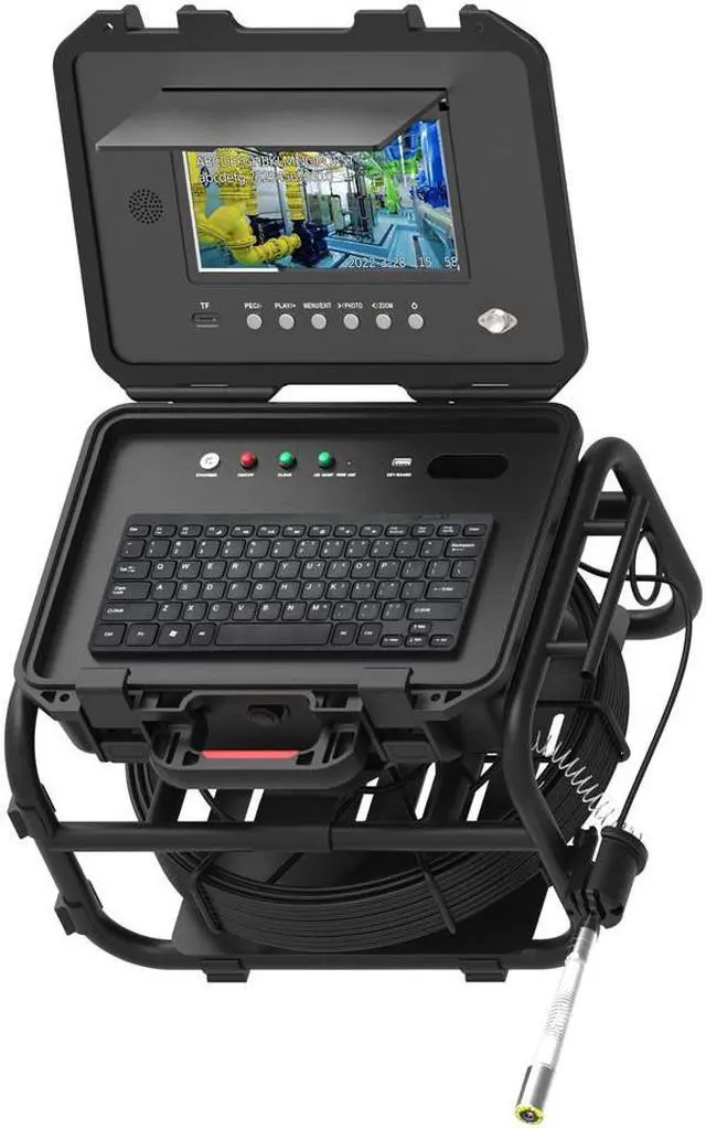 Alt view image 6 of 7 - IPS HD DVR Sewer Pipe Inspection Camera 9 Inch Pipe Industrial Camera Self-Leveling 512HZ Locator Pipe Inspection Camera Endoscope 30M Pipe Inspection Camera 7MM fiberglass wire