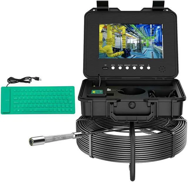 Alt view image 6 of 7 - IPS HD DVR Sewer Pipe Inspection Camera 10.1 Inch Pipe Industrial Camera Self-Leveling 512HZ Locator Pipe Inspection Camera Endoscope 50M Pipe Inspection Camera 7MM diameter cable.
