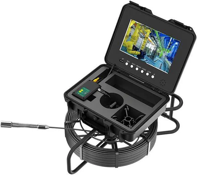Alt view image 6 of 7 - IPS HD DVR Sewer Pipe Inspection Camera 10.1 Inch Pipe Industrial Camera Self-Leveling 512HZ Locator Pipe Inspection Camera Endoscope 20M Pipe Inspection Camera