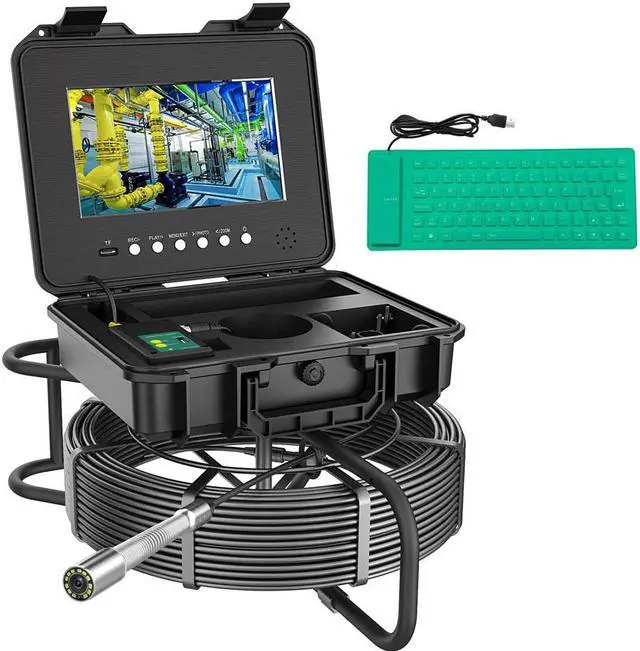 Alt view image 3 of 7 - IPS HD DVR Sewer Pipe Inspection Camera 10.1 Inch Pipe Industrial Camera Self-Leveling 512HZ Locator Pipe Inspection Camera Endoscope 20M Pipe Inspection Camera 7MM diameter cable.