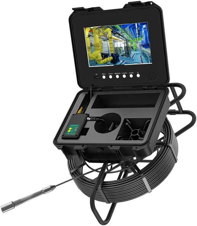 Alt view image 7 of 7 - IPS HD DVR Sewer Pipe Inspection Camera 10.1 Inch Pipe Industrial Camera Self-Leveling 512HZ Locator Pipe Inspection Camera Endoscope 20M Pipe Inspection Camera 7MM diameter cable.