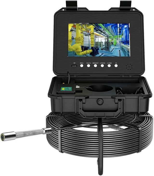 Alt view image 7 of 7 - IPS HD DVR Sewer Pipe Inspection Camera 10.1 Inch Pipe Industrial Camera Self-Leveling 512HZ Locator Pipe Inspection Camera Endoscope 70M Pipe Inspection Camera 7MM diameter cable.