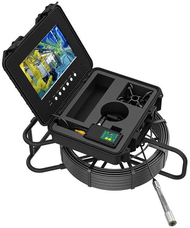Alt view image 5 of 7 - IPS HD DVR Sewer Pipe Inspection Camera 10.1 Inch Pipe Industrial Camera Self-Leveling with 512HZ Locator Pipe Inspection Camera Endoscope 50M Pipe Inspection Camera 7MM diameter cable
