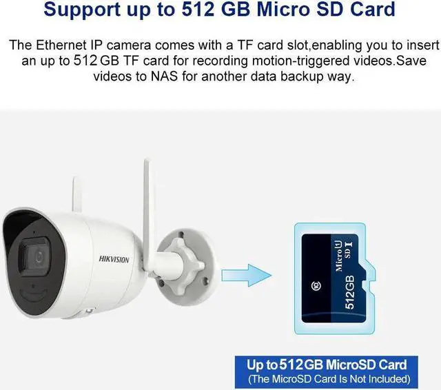 Alt view image 6 of 7 - DS-2CV2041G2-IDW 4MP WiFi 2-Way Audio WDR Fixed Bullet IP Camera 2.8mm