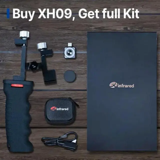 Alt view image 7 of 7 - Xinfrared X2(XH09) HD Thermal Imaging Camera Laser Radiation +Battery+Bracket for iPhone iOS