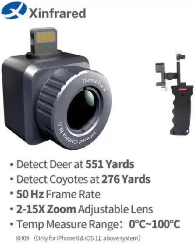 Alt view image 2 of 7 - Xinfrared X2 (XH09) Thermal Imaging Camera Imager Scope for Hunting w/ Bracket for iPhone iOS